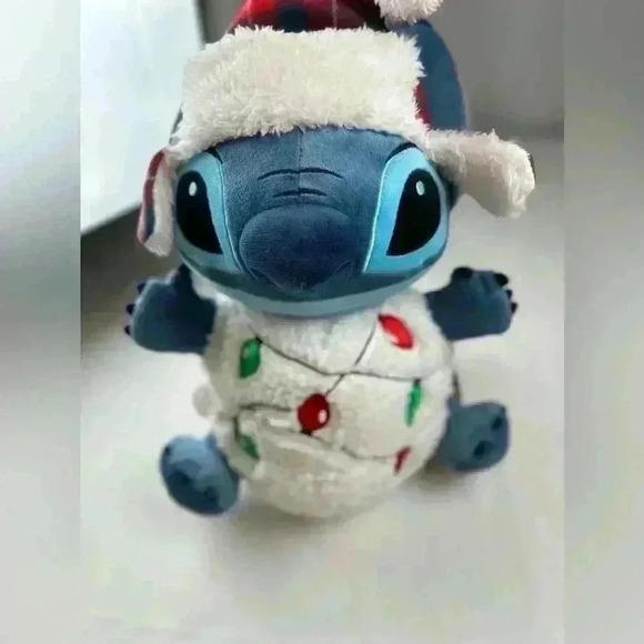 Disney Stitch Stuffed Toy Light Up Christmas Holiday LED 34cm - Picture 3 of 7